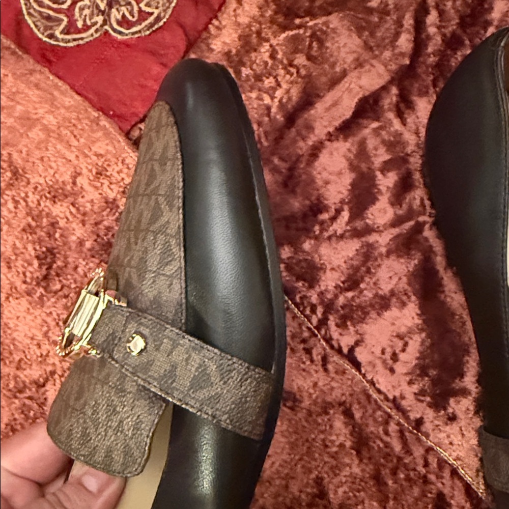 Michael Kors Black and Brown Signature Loafers - Picture 8 of 8